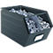 Schäfer Shop Select magazijnbak met open voorzijde, met draagbeugel, L 550 x B 307 x H 298 mm, 40 l, 150 kg, staal, RAL 5008 (grijsblauw)
