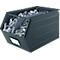 Schäfer Shop Select magazijnbak met open voorzijde, met draagbeugel, L 550 x B 307 x H 298 mm, 40 l, 150 kg, staal, RAL 5008 (grijsblauw)