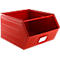 Schäfer Shop Select magazijnbak met open voorzijde, met draagbeugel, L 550 x B 458 x H 300 mm, 60 l, 130 kg, staal, RAL 3000 (vuurrood)