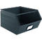 Schäfer Shop Select magazijnbak met open voorzijde, met draagbeugel, L 550 x B 458 x H 300 mm, 60 l, 130 kg, staal, RAL 5008 (grijsblauw)