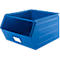 Schäfer Shop Select magazijnbak met open voorzijde, met draagbeugel, L 550 x B 458 x H 300 mm, 60 l, 130 kg, staal, RAL 5015 (hemelsblauw)