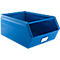 Schäfer Shop Select magazijnbak met open voorzijde, met draagbeugel, L 732 x B 459 x H 300 mm, 84 l, 180 kg, staal, RAL 5015 (hemelsblauw)
