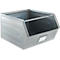 Schäfer Shop Select magazijnbak met open voorzijde, met steunbeugel, L 550 x B 458 x H 300 mm, 60 l, 130 kg, staal, elektrolytisch verzinkt