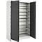 Schäfer Shop Select Magazinschrank, 10 Fachböden, ohne Ausstattung, B 1200 x T 500 x H 1935 mm, Stahl, lichtgrau/anthrazitgrau