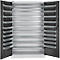 Schäfer Shop Select Magazinschrank, 10 Fachböden, ohne Ausstattung, B 1200 x T 500 x H 1935 mm, Stahl, weißaluminium/anthrazitgrau