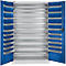 Schäfer Shop Select Magazinschrank, 10 Fachböden, ohne Ausstattung, B 1200 x T 500 x H 1935 mm, Stahl, weißaluminium/enzianblau