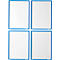 Schäfer Shop Select magneetlijst recycling, voor A4-documenten, UV-bestendig gemaakt van tot 85% gerecyclede PET-folie, blauw, 4 stuks