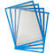 Schäfer Shop Select magneetlijst, voor A4-documenten, UV-bestendige PET-folie, blauw, 4 stuks