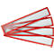 Schäfer Shop Select magneetlijst, voor koppen in A4 liggend/A3 staand formaat, UV-bestendige PET-folie, rood, 4 st.