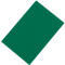 A green, rectangular object is placed diagonally against a white background.