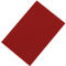 A red, rectangular object lying slightly askew on a white background.