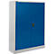 Schäfer Shop Select materiaalkast MSI 16412, B 1200 x D 400 x H 1535 mm, 3 etages, staal, alu wit RAL 9006/gentiaan blauw RAL 5010