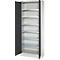 Schäfer Shop Select Materiaalkast MSI 2409, staal, 6 etages, B 950 x D 400 x H 1935 mm, lichtgrijs/antracietgrijs