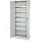 Schäfer Shop Select Materiaalkast MSI 2409, staal, 6 legborden, B 950 x D 400 x H 1935 mm, lichtgrijs 