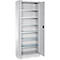 Schäfer Shop Select Materiaalkast MSI 2409, staal, 6 legborden, B 950 x D 400 x H 1935 mm, wit aluminium 
