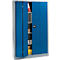 Schäfer Shop Select Material del armario MSF 2412, anchura 1200 x profundidad 400 x altura 1935 mm, aluminio blanco RAL 9006/azul marino