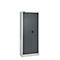 Schäfer Shop Select Materialschrank MS 2408, Leergehäuse, 800 x T 400 x H 1935 mm, Stahl, lichtgrau/anthrazitgrau