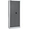 Schäfer Shop Select Materialschrank MS 2408, Leergehäuse, 800 x T 400 x H 1935 mm, Stahl, weißaluminium RAL 9006/anthrazitgrau