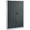 Schäfer Shop Select Materialschrank MS 2412, H 1935 mm, Leergehäuse, weißaluminium RAL 9006// RAL 7016 anthrazitgrau