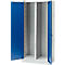 Schäfer Shop Select Materialschrank MS 2509, mit Mittelwand, Leergehäuse, B 950 x T 500 x H 1935 mm, Feinblech, weissaluminium/enzianblau