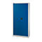 Schäfer Shop Select Materialschrank MS 2509, mit Mittelwand, Leergehäuse, B 950 x T 500 x H 1935 mm, Feinblech, weissaluminium/enzianblau