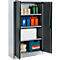 Schäfer Shop Select Materialschrank MSI 16408i , B 800 x T 400 x H 1535 mm, 3 Böden, Stahl, Weißalu/anthrazitgrau