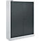 Schäfer Shop Select Materialschrank MSI 16409i, B 950 x T 400 x H 1535 mm, 3 Böden, Stahl, Weißalu/anthrazitgrau