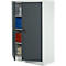 Schäfer Shop Select Materialschrank MSI 16412i, B 1200 x T 400 x H 1535 mm, 3 Böden, Stahl, lichtgrau/anthrazitgrau