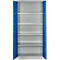 Schäfer Shop Select Materialschrank MSI 2509, 5 OH, 4 Zwischenböden, Zylinderschloss, B 950 x T 500 x H 1935 mm, lichtgrau RAL 7035/enzianblau RAL 5010