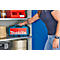 Schäfer Shop Select Materialschrank MSI 2509, 5 OH, 4 Zwischenböden, Zylinderschloss, B 950 x T 500 x H 1935 mm, weißaluminium RAL 9006/enzianblau RAL 5010