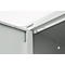 Schäfer Shop Select Materialschrank MSI 2509, 5 OH, 4 Zwischenböden, Zylinderschloss, B 950 x T 500 x H 1935 mm, weißaluminium RAL 9006/weißaluminium RAL 9006