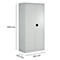 Schäfer Shop Select Materialschrank MSI 2509, 5 OH, 4 Zwischenböden, Zylinderschloss, B 950 x T 500 x H 1935 mm, weißaluminium RAL 9006/weißaluminium RAL 9006