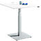 Schäfer Shop Select Mesa auxiliar FLEXXAS, regulable en altura eléctricamente, ergonómica, W 800 mm, blanca 