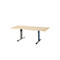 Schäfer Shop Select Mesa de reuniones Planova, rectangular, 1800 x 800 mm, acabado en arce, molduras decorativas azul genciana 