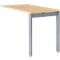 Schäfer Shop Select mesa extensible LOGIN, 4 patas, rectangular, An 1000 x Pr 600 x Al 740 mm, decoración arce