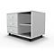 Schäfer Shop Select Mobiel sideboard, archiefrek + 3 schuifladen + materiaallade, B 800, links monteerbaar, lichtgrijs