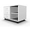 Schäfer Shop Select Mobiel sideboard, archiefrek + 3 schuifladen + materiaallade, B 800, links monteerbaar, wit