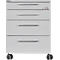 Schäfer Shop Select mobiele container 1233, met handgreep hoekig, lichtgrijs/lichtgrijs/lichtgrijs
