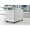 Schäfer Shop Select mobiele lade 1233, 3 laden &amp; 1 lade voor keukengerei, afsluitbaar, ronde handgrepen, B 435 x D 765 x H 577 mm, lichtgrijs/lichtgrijs/lichtgrijs
