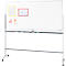 Schäfer Shop Select Mobiles Whiteboard, mit drehbarer Tafel, mit 4 Lenkrollen, 900 x 1800 mm