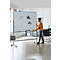 Schäfer Shop Select Mobiles Whiteboard, weiß lackiert, drehbare Tafel, 4 Lenkrollen, 1200 x 1800 mm