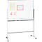 Schäfer Shop Select Mobiles Whiteboard, weiß lackiert, drehbare Tafel, 4 Lenkrollen, 900 x 1200 mm