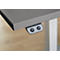 Schäfer Shop Select Monosäulen-Beistelltisch Start Off, elektrisch höhenverstellbar, B 800 x T 800 mm, graphit 