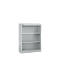 Schäfer Shop Select MS iCONOMY stalen boekenkast, 3 OH, B 800 x D 400 x H 1215 mm, blank aluminium RAL 9006