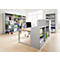 Schäfer Shop Select MS iCONOMY stalen boekenkast, 3 OH, B 800 x D 400 x H 1215 mm, lichtgrijs RAL 7035