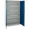 Schäfer Shop Select MSI 2512 armario de almacenamiento, 5 alturas de archivo, 4 estantes intermedios, cerradura de cilindro, ancho 1200 x fondo 500 x alto 1935 mm, gris claro/azul benigno