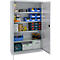 Schäfer Shop Select MSI 2512 materiaalkast, 5 ordnerhoogtes, 4 tussenlegborden, cilinderslot, B 1200 x D 500 x H 1935 mm, alu wit