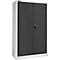 Schäfer Shop Select MSI 2512 opbergkast, 5 ordnerhoogtes, 4 tussenlegborden, cilinderslot, B 1200 x D 500 x H 1935 mm, alu wit/antracietgrijs