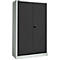 Schäfer Shop Select MSI 2512 opbergkast, 5 ordnerhoogtes, 4 tussenlegborden, cilinderslot, B 1200 x D 500 x H 1935 mm, lichtgrijs/antracietgrijs