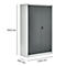 Schäfer Shop Select MSI 2512 opbergkast, 5 ordnerhoogtes, 4 tussenlegborden, cilinderslot, B 1200 x D 500 x H 1935 mm, lichtgrijs/antracietgrijs